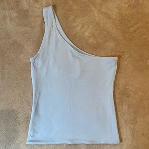 J.crew pale blue one shoulder tank xs